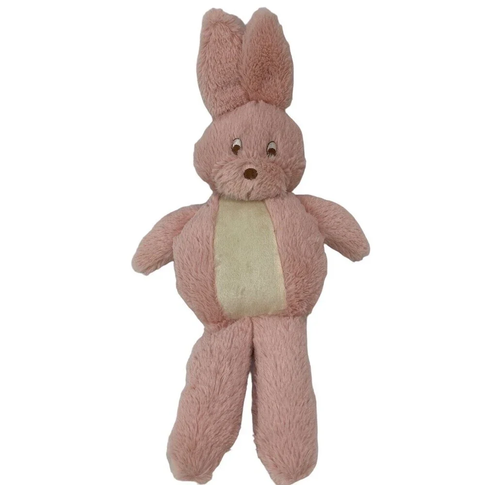 VINTAGE Elite Pet Squeaking Plush Stuffed‎ Toy Pink Easter Rabbit Long Ear 17 in
